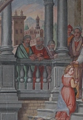 Particolare dell'affresco di Ulisse Ciocchi a Monte San Savino ciocchi monte san savino